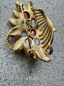 Crown Trifari vintage 1960s jelly belly lucite Easter brooch Alfred Philippe 50s