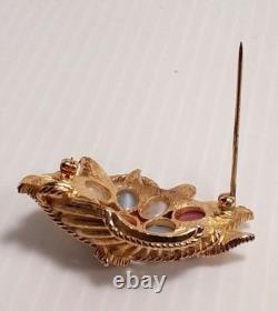 Crown Trifari vintage 1960s jelly belly lucite Easter brooch Alfred Philippe 50s