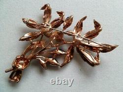 EXTREMELY RARE 1940's CROWN TRIFARI ALFRED PHILIPPE HALLMARKED PAVE BROOCH/PIN