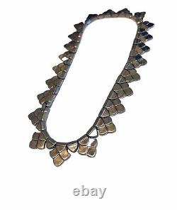 Elegant 1940's Vintage Alfred Philippe Crown Trifari Articulated Scale Necklace