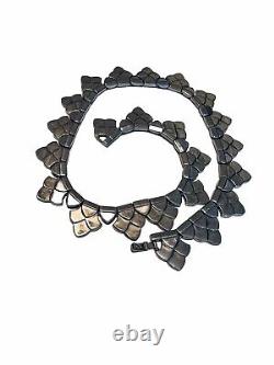 Elegant 1940's Vintage Alfred Philippe Crown Trifari Articulated Scale Necklace