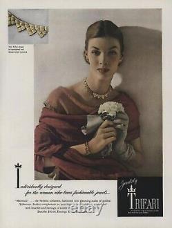 Elegant 1940's Vintage Alfred Philippe Crown Trifari Articulated Scale Necklace