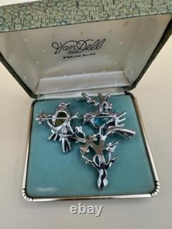 Extremely Rare Trifari Alfred Philippe Book Piece 2 Birds On a Flowering Branch