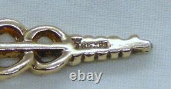 Extremely Rare WWII Era Crown Trifari Alfred Philippe Sterling Caduceus Brooch
