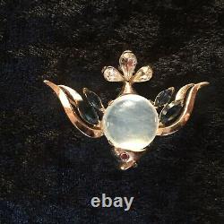 Fabulous Vintage TRIFARI JELLY BELLY BROOCH Fish Pin Alfred Philippe Pat Pend