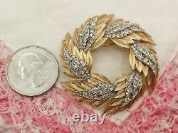 GORGEOUS TRIFARI RHINESTONE ALFRED PHILIPPE DIAMANTE WREATH BROOCH PIN 1960s