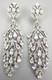 Gorgeous Alfred Philippe For Trifari 3 Dangling Clear Rhinestone Earrings