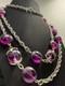 HTF VTG Crown Trifari Phillippe Waterfall Companion Purple Opera Necklace