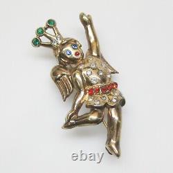 Heavenly Twins Trifari Pin 1948 Alfred Philippe One Brooch Figural Cherub Angel