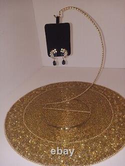 Important Crown Trifari Alfred Philippe Rhinestone Earrings large Blue Gem OMG
