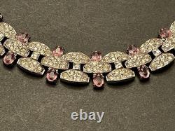 KTF Trifari Bracelet Clear Amethyst Rhinestone Art Deco Early Alfred Philippe