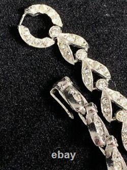 KTF Trifari Signed Alfred Philippe 1937-38 Diamante Necklace with Patent RARE