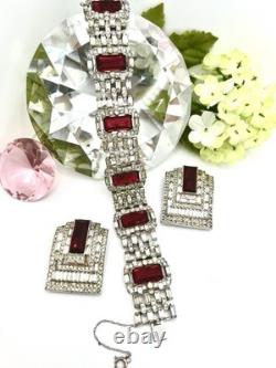 Ktf Trifari Alfred Philippe Art Deco Bracelet & Dress Clips