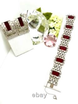Ktf Trifari Alfred Philippe Art Deco Bracelet & Dress Clips