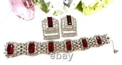 Ktf Trifari Alfred Philippe Art Deco Bracelet & Dress Clips