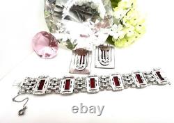 Ktf Trifari Alfred Philippe Art Deco Bracelet & Dress Clips