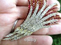 LARGEST & MOST RARE Vintage FIREWORK Rhinestone PIN by ALFRED PHILIPPE + TRIFARI