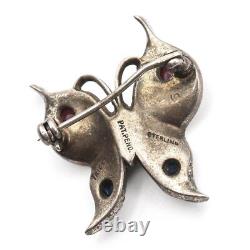 Lot of 2 Vintage Trifari Sterling Silver Alfred Philippe Butterfly Brooch Pin