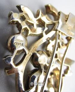 Lovely Alfred Philippe For Trifari 1940's Gold Tone Rhinestone Brooch Pin Clip