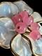 Luxe Poured Opaline Pink Art Glass Petals Trifari Alfred Philippe Vintage Brooch