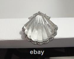 MINT Vintage 1949 Crown Trifari Moonshell Lucite Jelly Belly Shell Brooch