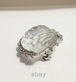 MINT Vintage 1949 Crown Trifari Moonshell Lucite Jelly Belly Shell Brooch