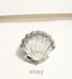 MINT Vintage 1949 Crown Trifari Moonshell Lucite Jelly Belly Shell Brooch