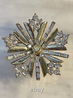 Patent? Pending? Crown Trifari Alfred Philippe 1949 Snowflake Brooch Earrings