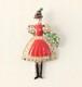 RARE 1939 Crown Trifari Alfred Philippe Helen ANTIQUE Swiss Girl Fur Pin