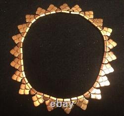 RARE 1940's ALFRED PHILIPPE CROWN TRIFARI CLEOPATRA CHOKER NECKLACE, BRACELET