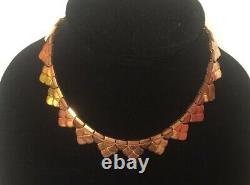 RARE 1940's ALFRED PHILIPPE CROWN TRIFARI CLEOPATRA CHOKER NECKLACE, BRACELET