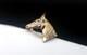 RARE 1940s CROWN TRIFARI A. PHILIPPE CABOCHON & RHINESTONE HORSE HEAD BROOCH