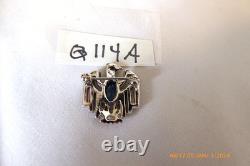 RARE 1940s CROWN TRIFARI PATRIOTIC AMERICAN EAGLE RHINESTONE PIN