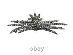 RARE 1966 Trifari Alfred Philippe Fireworks Pin Brooch 3 inch Crystal Sparkly
