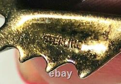 RARE Alfred Philippe Crown Trifari Sterling Silver Gold Wash Figural Fish Brooch