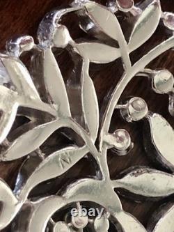 RARE CROWN TRIFARI ALFRED PHILIPPE RHODIUM PLATED PENDANT NECKLACE Pat. 107131