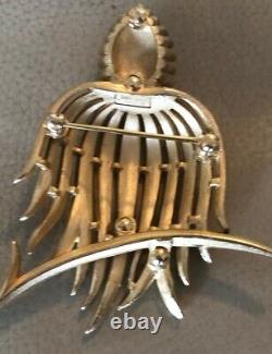 RARE CROWN TRIFARI Alfred Philippe Pine Cone Brooch Circa 1963