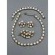 RARE Crown Trifari Alfred Philippe Lily Parure Necklace Bracelet Earrings Brooch