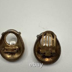 RARE Crown Trifari Pool Of Lights Jelly Belly Fur Clips Alfred Philippe Damaged
