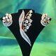 RARE TRIFARI 1954 Alfred Philippe Lily Of The Valley Crystal Brooch & Earrings