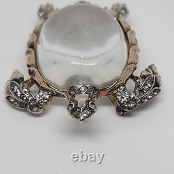 RARE TRIFARI'Alfred Philippe' STERLING Lucite Jelly Belly Sea Turtle Brooch