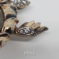 RARE TRIFARI'Alfred Philippe' STERLING Lucite Jelly Belly Sea Turtle Brooch