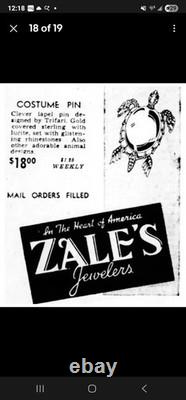 RARE TRIFARI'Alfred Philippe' STERLING Lucite Jelly Belly Sea Turtle Brooch