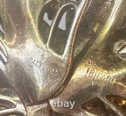 RARE! TRIFARI Pat. Pend.'Alfred Philippe' Rhinestone Lace Pansy Flower Brooch