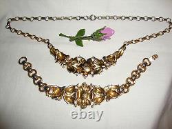 RARE Trifari ALFRED PHILLIPE Des. Pat. No 114137 Demi-Parure Necklace & Bracelet