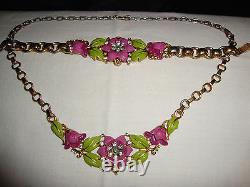 RARE Trifari ALFRED PHILLIPE Des. Pat. No 114137 Demi-Parure Necklace & Bracelet