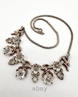 RARE Trifari Alfred Philippe Dewdrops Moonstone Fruit Salads & Flowers Necklace