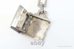 RARE Trifari Alfred Philippe Photo Album Fob Pin Locket Sterling Silver Brooch