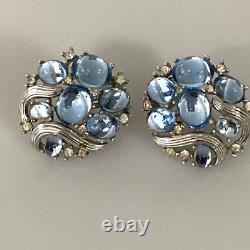 RARE VTG Crown Trifari Alfred Philippe Reflections Jewels Of Fantasy Earrings