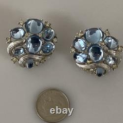 RARE VTG Crown Trifari Alfred Philippe Reflections Jewels Of Fantasy Earrings